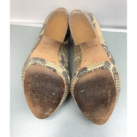 BCBGMaxazria Women's Dahlia 1 Pumps High Heel Snake Embossed Leather 8 B/38 - Picture 9 of 16